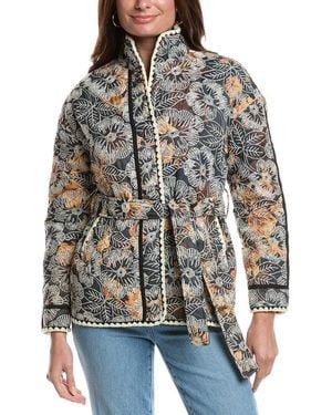 Avec Les Filles Quilted Barn Jacket - Brown