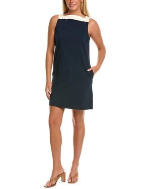 Stella Parker Square Neck Shift Dress - Blue
