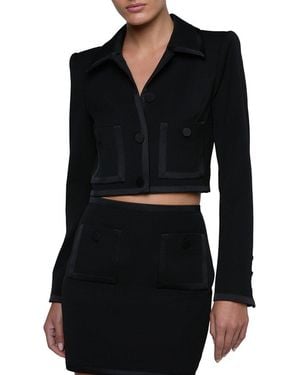 L'Agence Blythe Satin Binding Jacket - Black