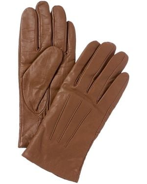 Reiss Gabrielle Leather Gloves - Brown