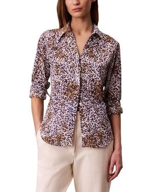 Calvin Klein Textured Print Slim Button-Down Shirt