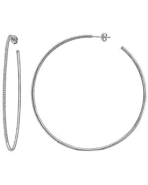 Diamond Select Cuts 14K 0.75 Ct. Tw. Diamond Hoops - White