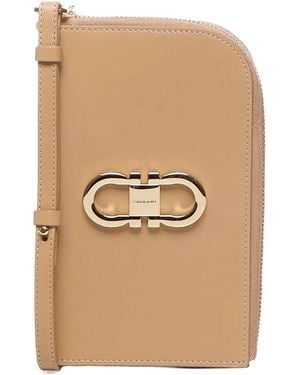 Ferragamo Leather Phone Case - Natural