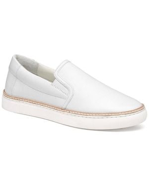 Johnston & Murphy Callie Leather Slip On - White