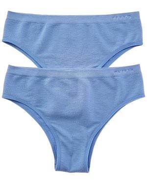 BAM Set Of 2 Seamless Waffle Bikini Brief - Blue