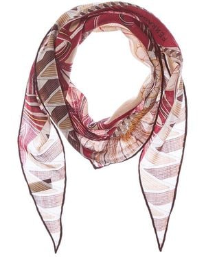 Ferragamo Flowers & Butterflies Wool Diamond Scarf - Pink