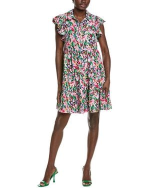 Maison Tara Elisa Crinkle Stretch Crepe Mini Dress - Pink