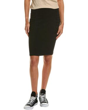 James Perse Brushed Jersey Ruched Mini Skirt - Black