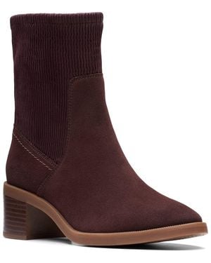 Clarks Lileigh Holly Suede Boot - Brown