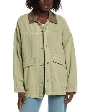 Free People Lemon Denim Jacket - Green