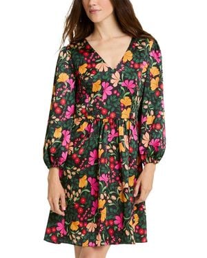 Draper James Connie Long Sleeve Dress - Red
