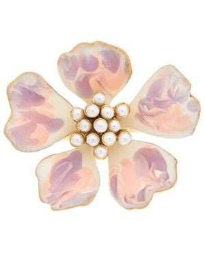 Oscar de la Renta 14K Oscar Flower Ring - Pink