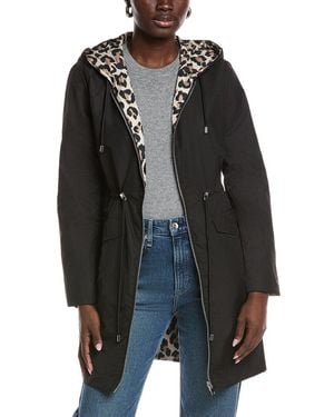 Ellen Tracy Reversible Rain Jacket - Black