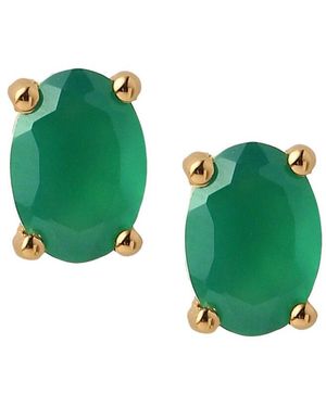 TIRAMISU 10K 1.47 Ct. Tw. Onyx Studs - Green