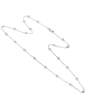 Gemstones 3.20 Ct. Tw. Diamond & Topaz Necklace - White