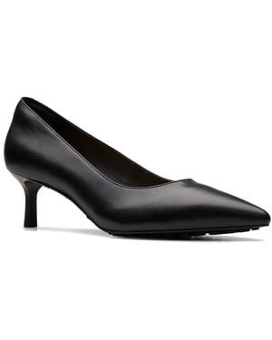 Clarks Adela Court Leather Pump - Black