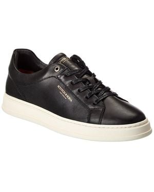 Scotch & Soda Versa Leather Trainer - Black