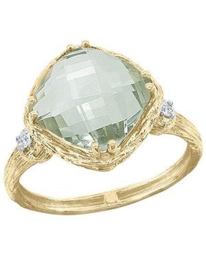 Reiss 14K 3.55 Ct. Tw. Diamond & Amethyst Cocktail Ring - Metallic