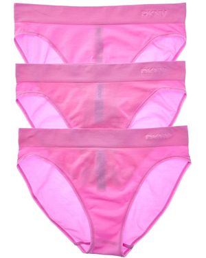 DKNY 3pk Seamless Litewear Hi-cut Bikini - Pink