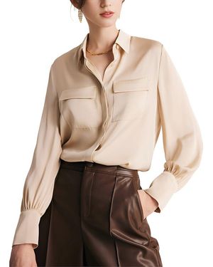 Adele Berto Silk Blouse - Natural
