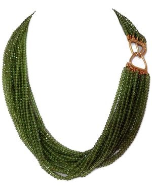 Arthur Marder Fine Jewelry Gold Over Silver Peridot Layered Necklace - Multicolour