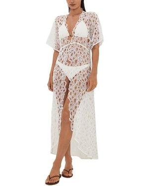 ViX Eyelet Arie Long Cover Up - White