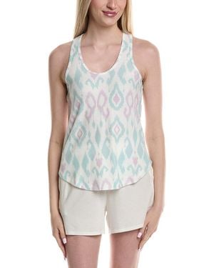 Pj Salvage Ikat Watercolour Tank - Blue