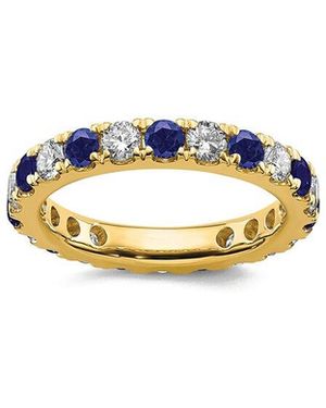 Lab Grown Gemstones 14K 2.65 Ct. Tw. Lab-Grown Diamond & Lab-Grown Sapphire Eternity Ring - White
