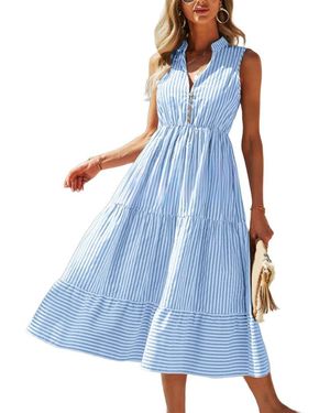 CHARLOTTE GREEN Midi Dress - Blue