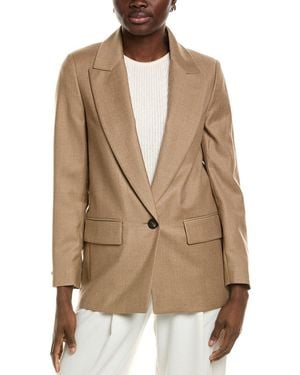 Peserico Wool-Blend Blazer - Natural