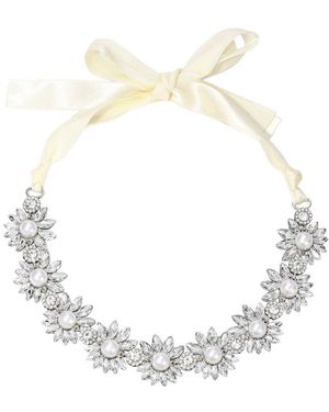 Eye Candy LA Ribbon Statement Necklace - Metallic