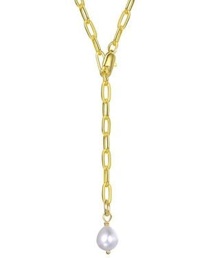 Genevive Jewelry 14K Pearl Chain Necklace - White