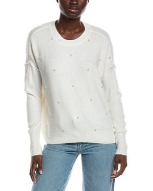 Cece Allover Pearl Jumper - White