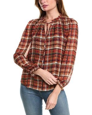 Jones New York Raglan Peasant Blouse - Red