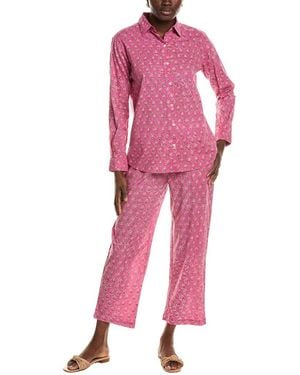 MER ST BARTH 2Pc Clementine Top & Pant Set - Pink