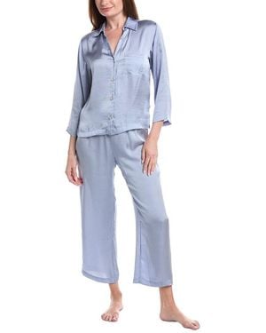 NATORI EDIT 2Pc Ashley Icon Notch Pyjama Set - Blue