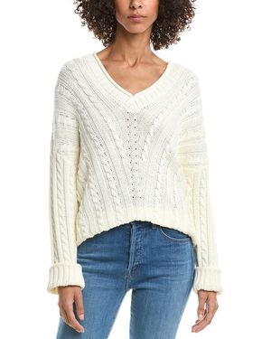 Michael Stars Murphy V-Neck Jumper - White