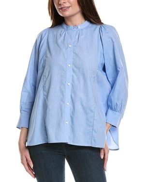 tyler boe Ricky Linen-Blend Shirt - Blue
