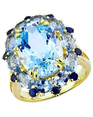 Kai Fine Jewelry 14K 9.15 Ct. Tw. Gemstone Cocktail Ring - Blue