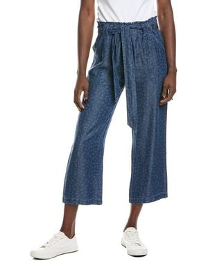 Nanette Lepore Tie Waist Paperbag Pant - Blue