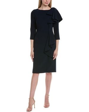 Teri Jon 3/4 Sleeve Midi Dress - Black