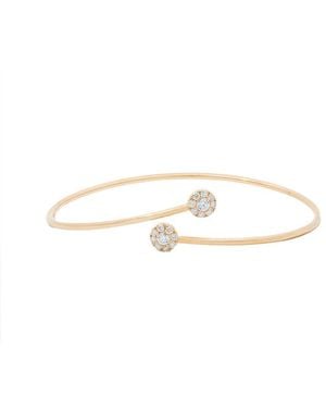 Maitre De Diamant 18K 0.41 Ct. Tw. Diamond Overlap Ball Cuff Bracelet - White
