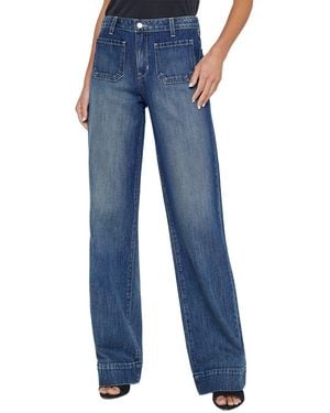 L'Agence Nolan High-Rise Wide Leg Pant - Blue