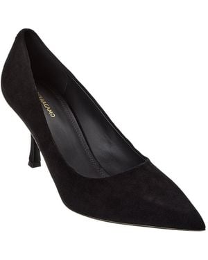 Ferragamo Ferragamo Elydea Suede Pump - Black