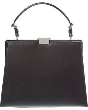 Michael Kors Simone Leather Frame Bag - Black