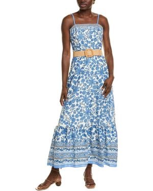 Taylor Belted Maxi Dress - Blue