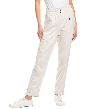 Grey State Pant - White