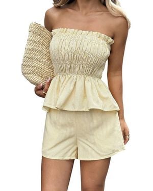 Adelin May 2Pc Top & Short Set - Natural