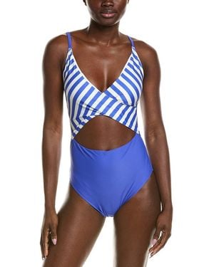 summersalt The Sea Breeze Cutout One-Piece - Blue