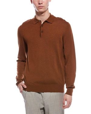 Bruno Magli Wool Polo Jumper - Brown